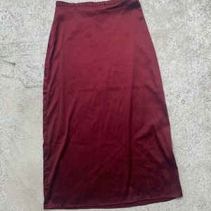 Forever 21 satin midi skirt